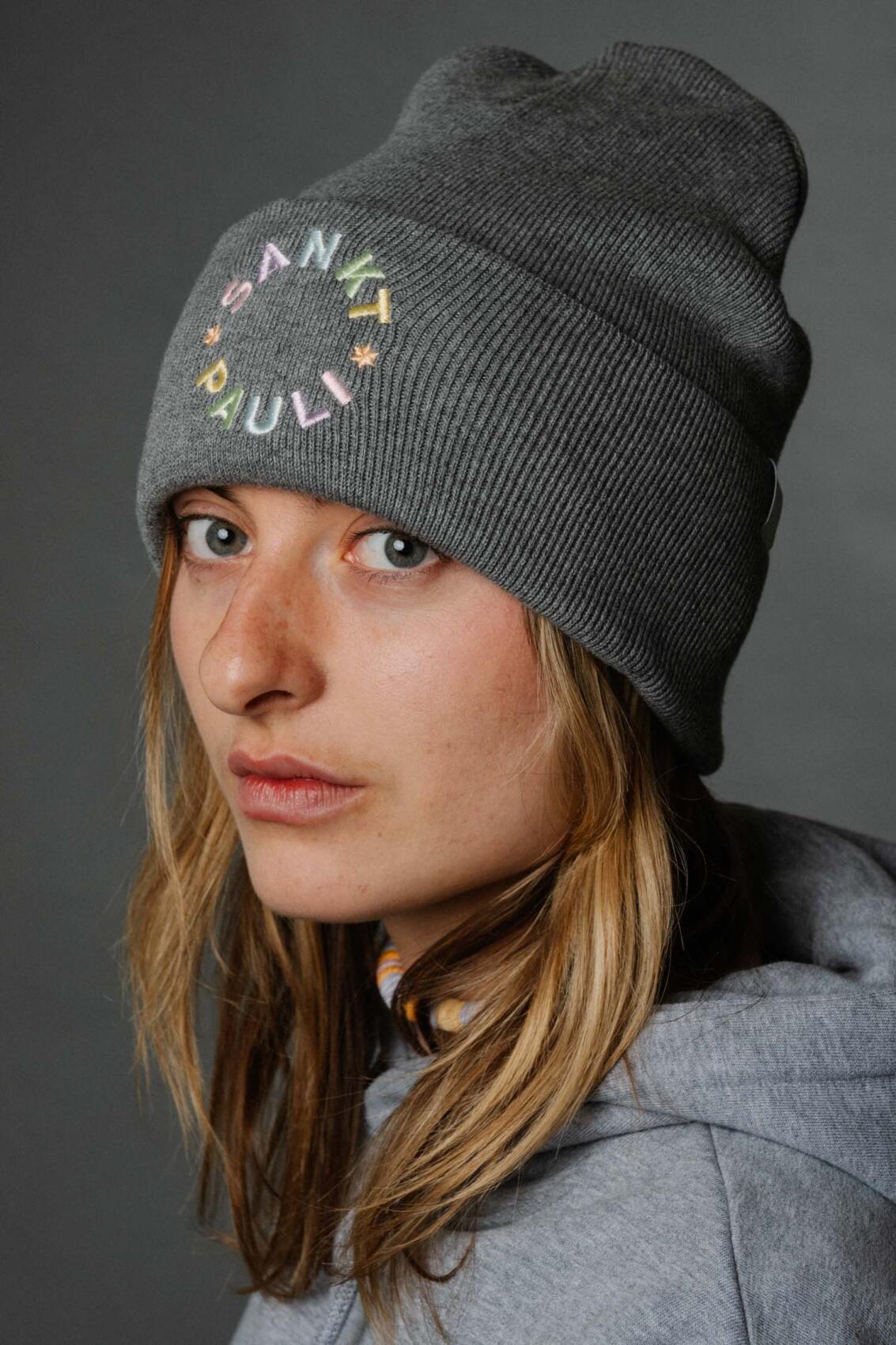 Mütze Rainbow Circle – Grey Melange