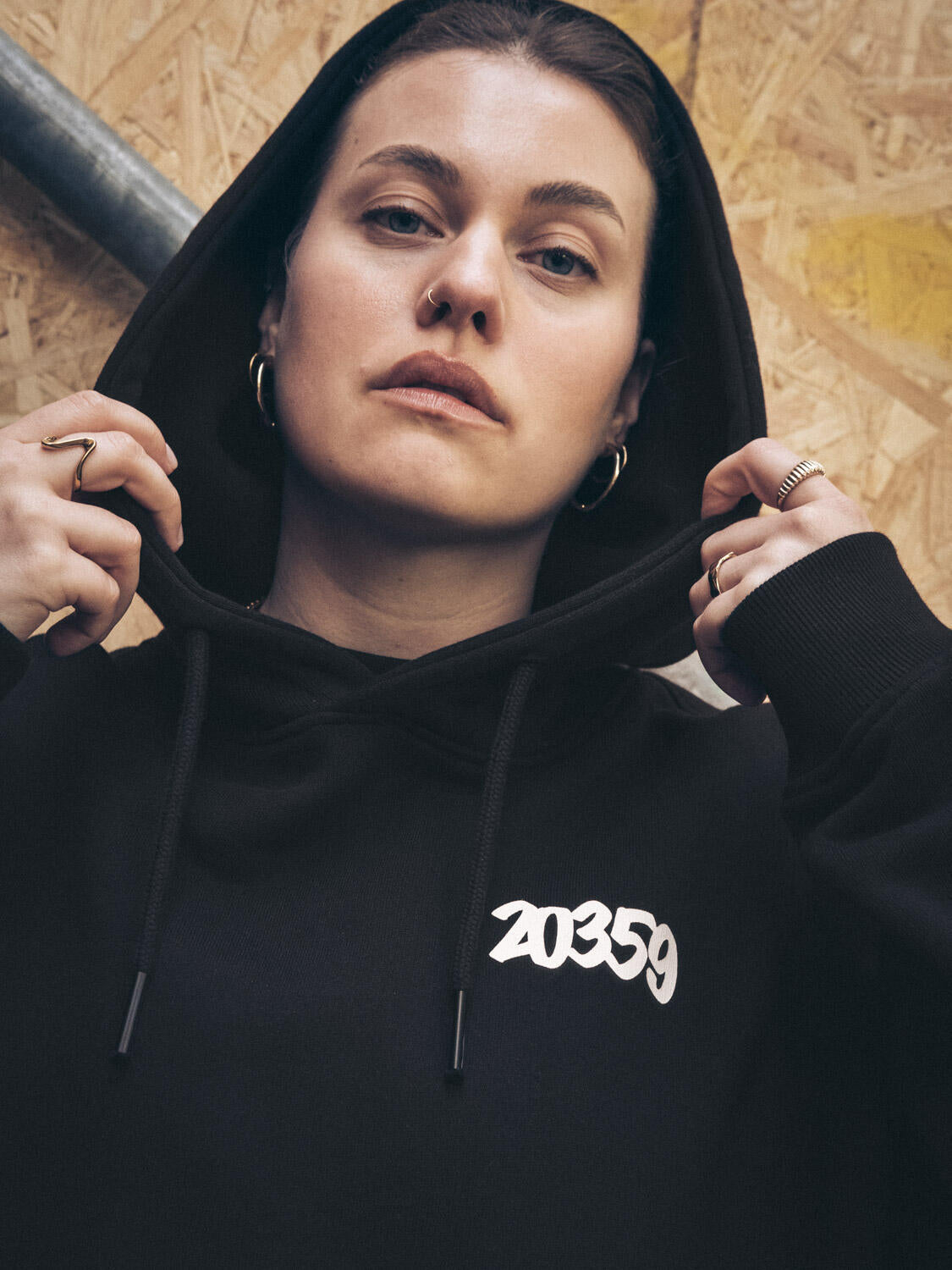 Kapuzenpullover "Drip Marker" schwarz - Gallery
