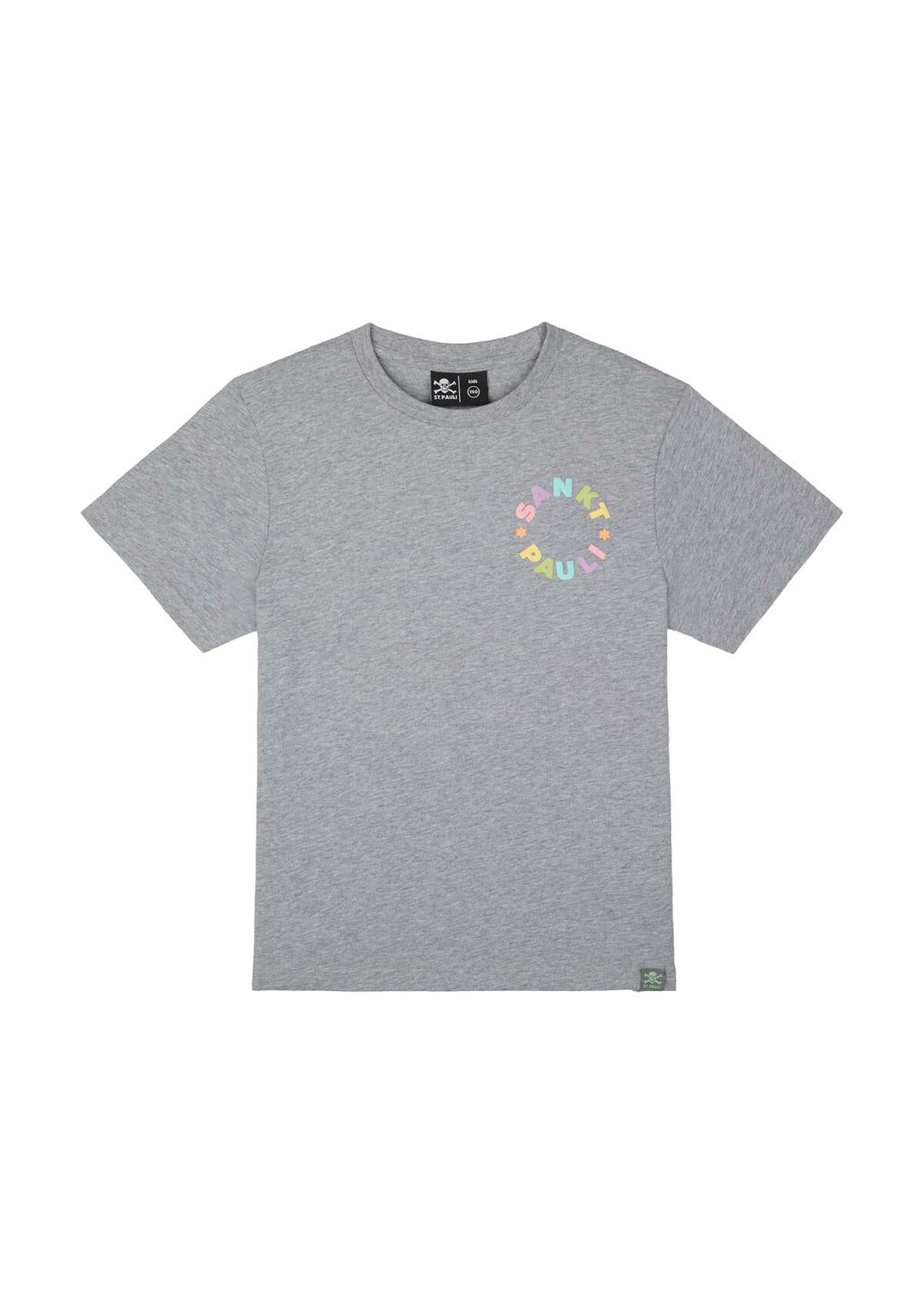 Kinder T-Shirt Rainbow Circle - Grey Melange - Cover