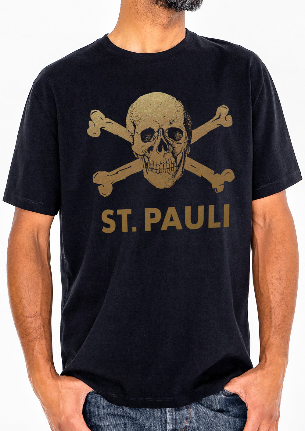T-Shirt Totenkopf Schwarz-Gold - Gallery
