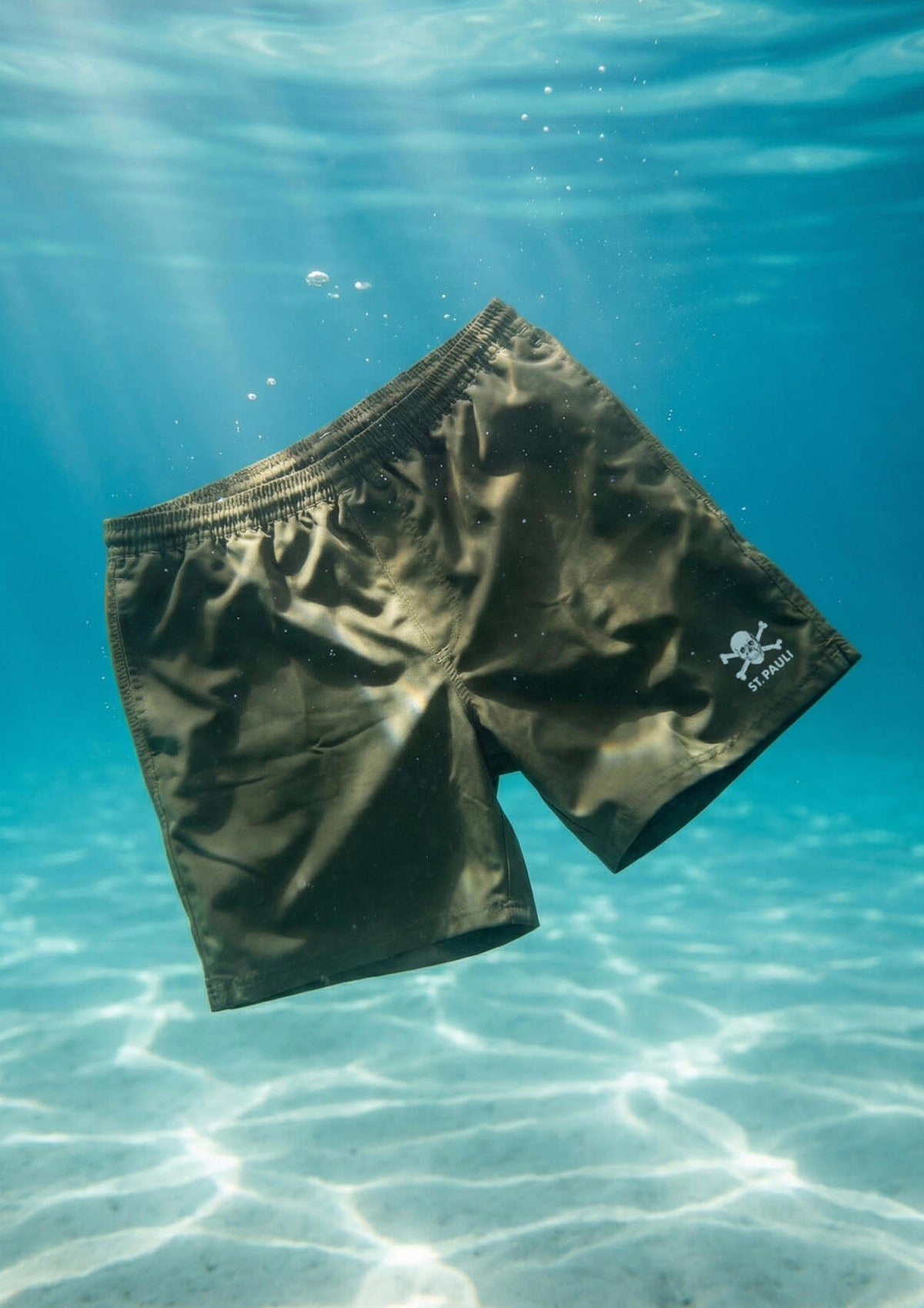 Badeshorts "Totenkopf" oliv - Gallery