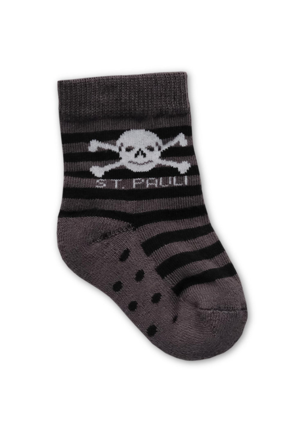 Baby Socken Totenkopf anthra Streifen - Cover