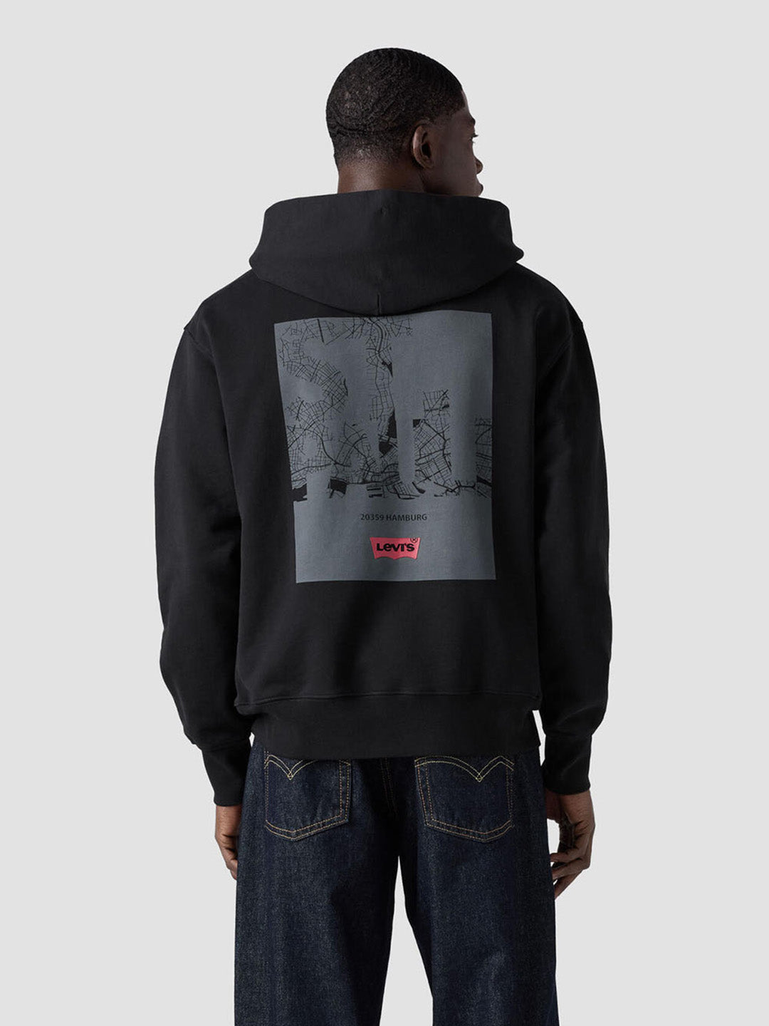 Levi’s x St. Pauli Hoodie City Map schwarz