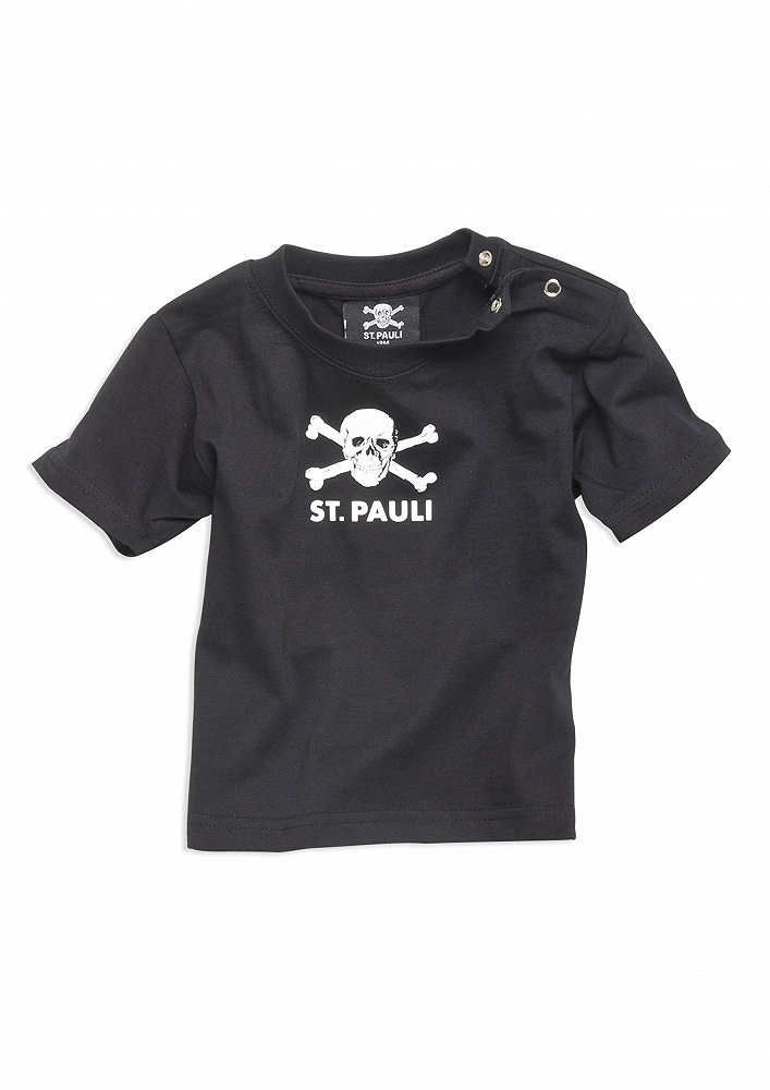 Pauli Baby T-Shirt Totenkopf schwarz FC St