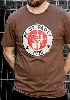 St PauliFC St Pauli Logo Print T-Shirt Hommes Fan Shirtsp011442NOUVEAU 