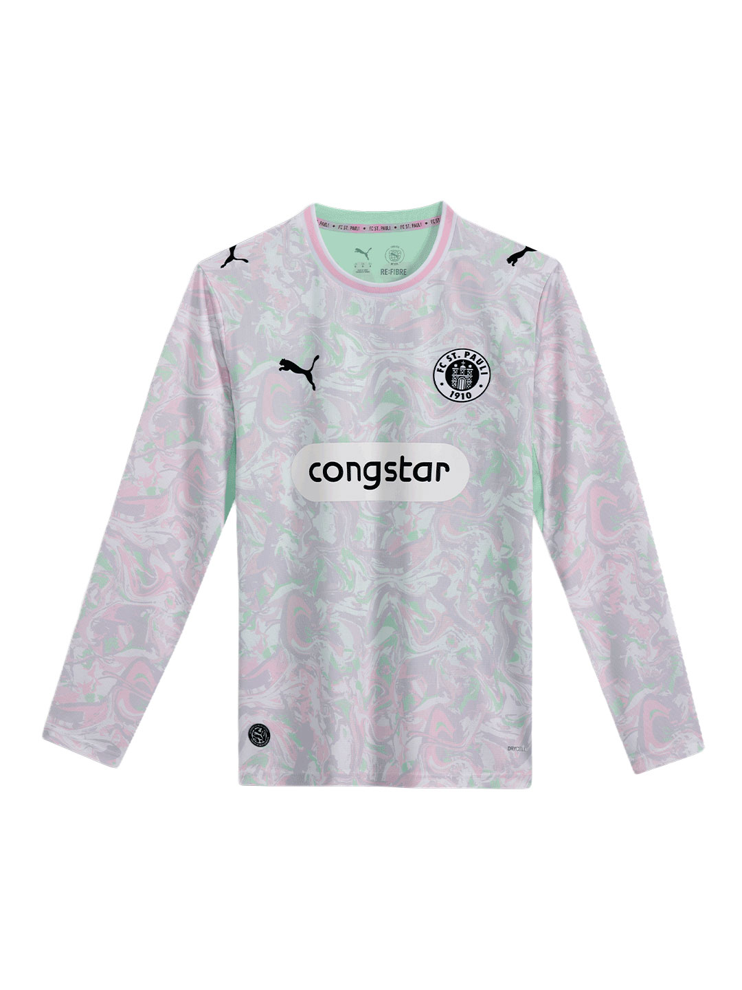 Puma - Trikot Drei langarm pink-mint 2026-27