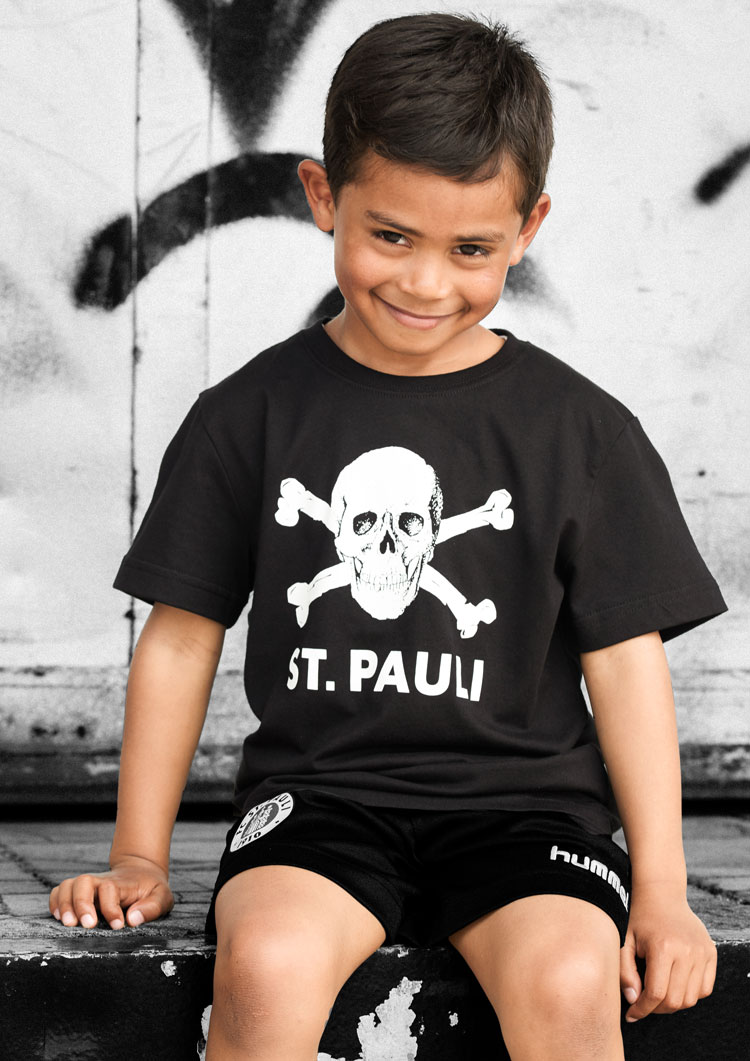 Children's skull and crossbones T-shirt I, black