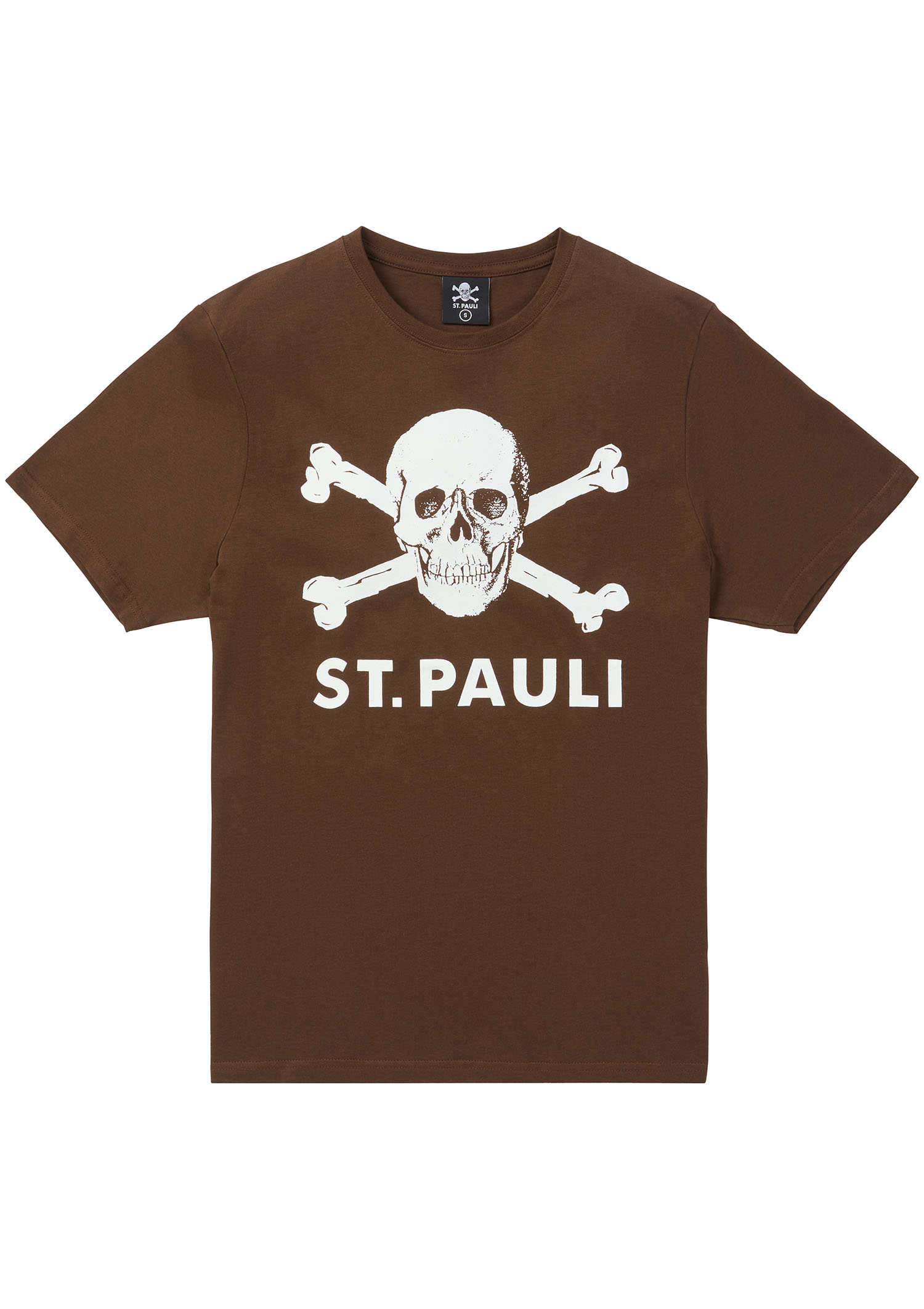 T-Shirt Totenkopf braun