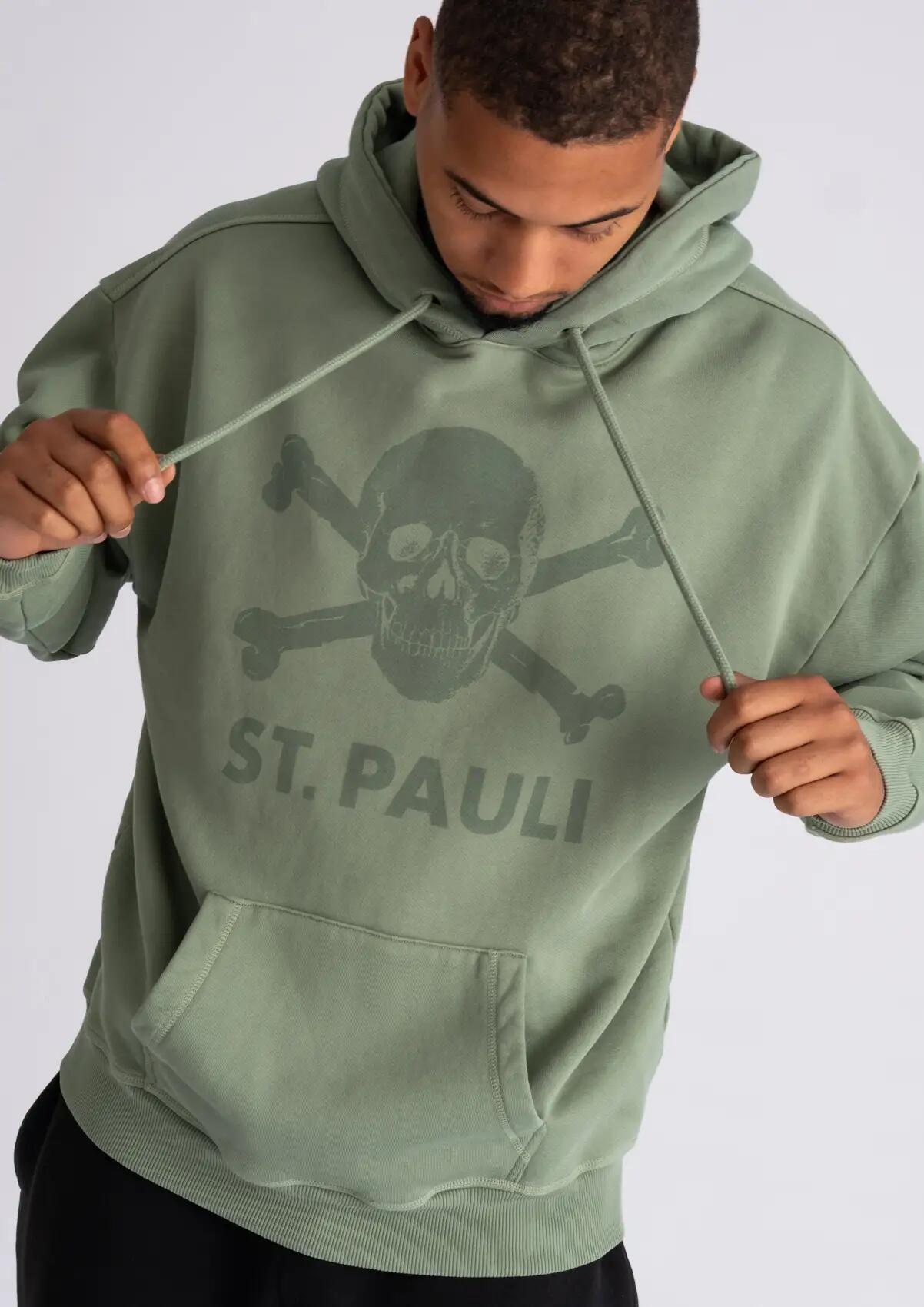 Kapuzenpullover "Washed Tonal" oliv