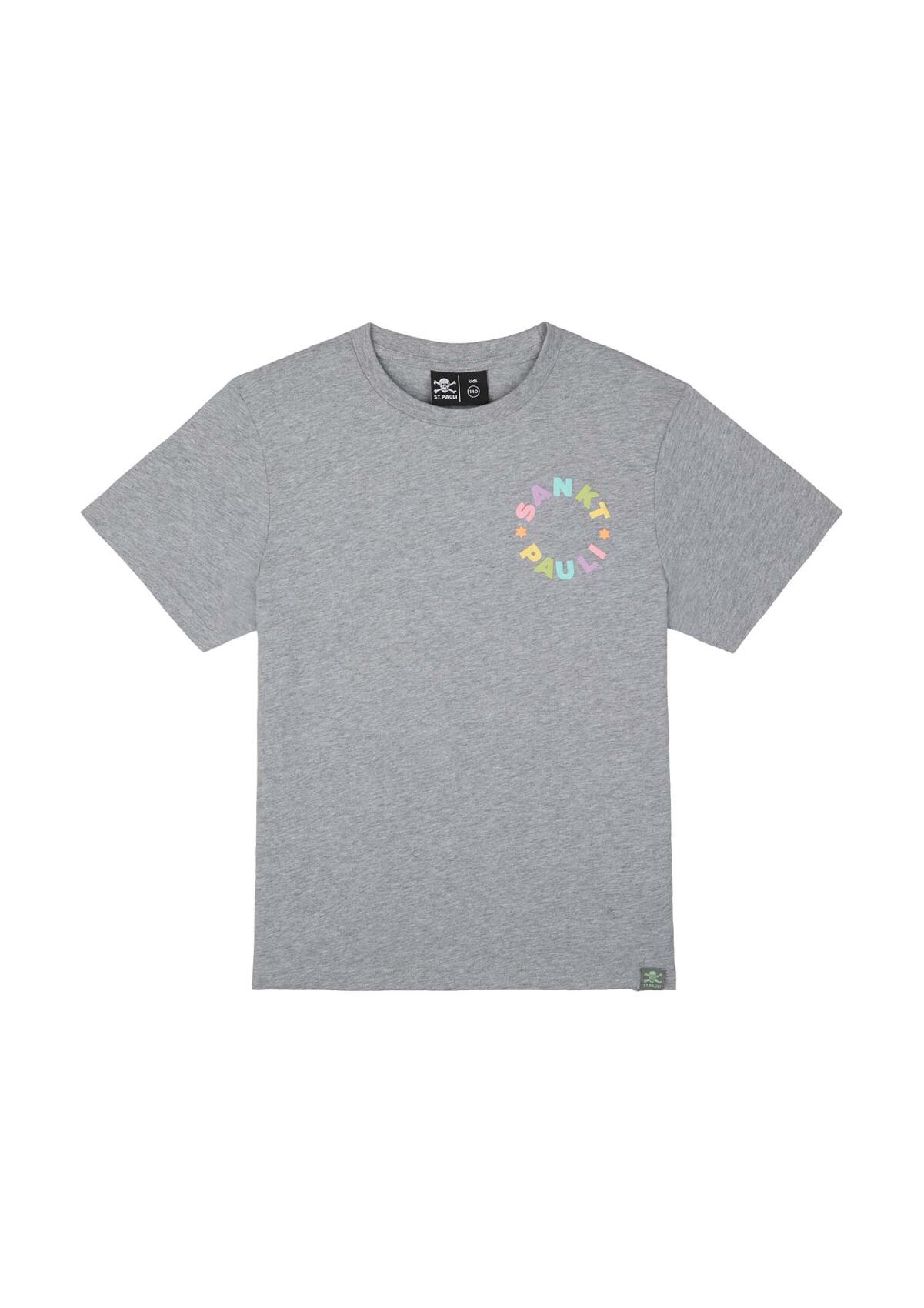 Kinder T-Shirt Rainbow Circle - Grey Melange