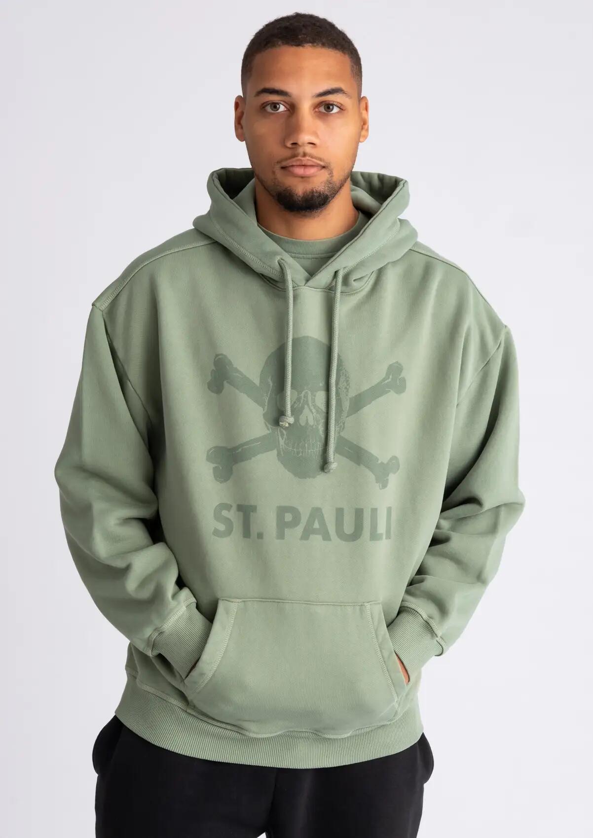 Kapuzenpullover "Washed Tonal" oliv