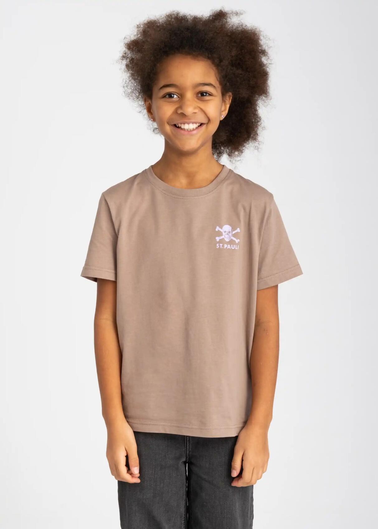 Kinder Tshirt "Allez Allez" hellbraun