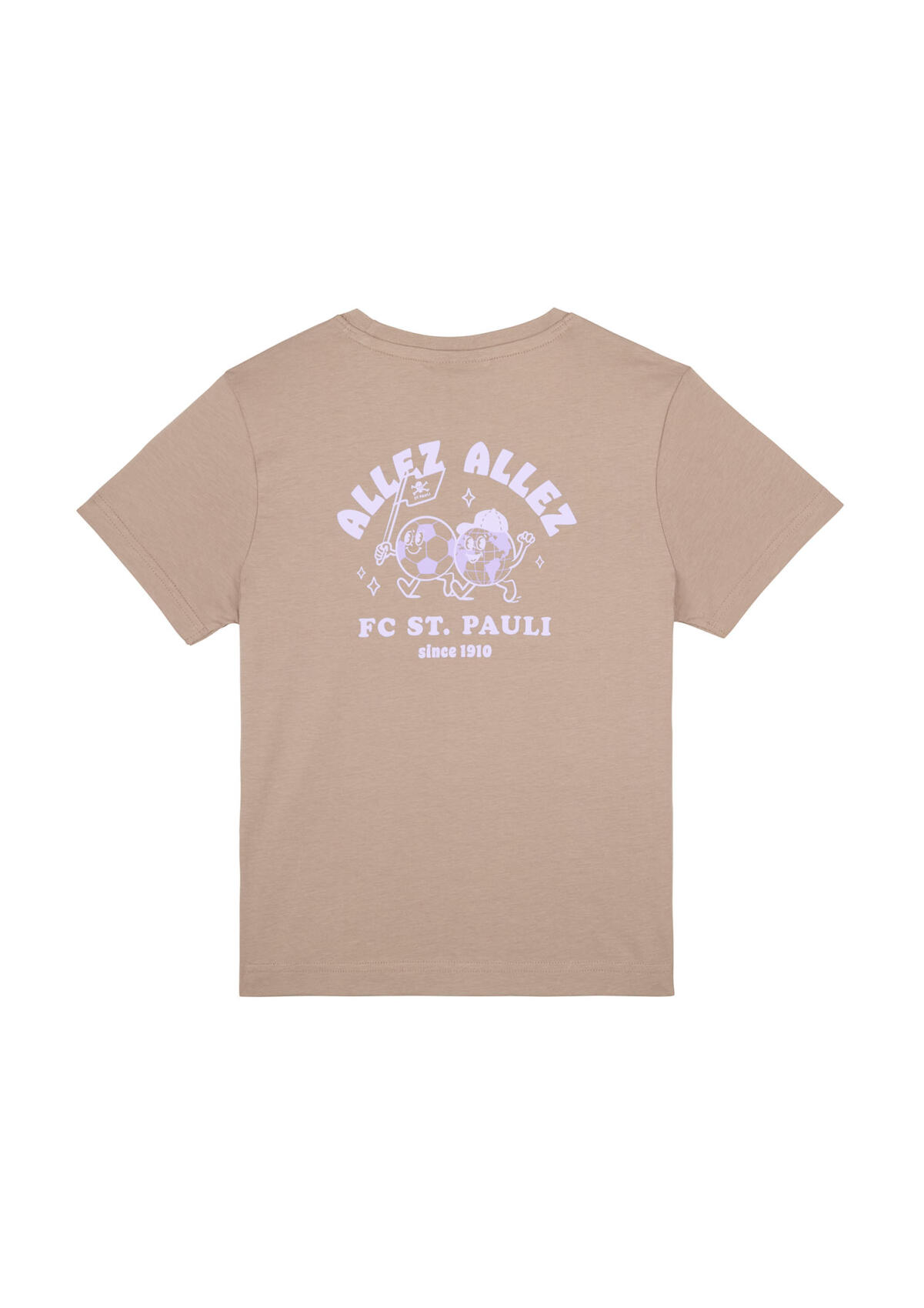 Kinder Tshirt "Allez Allez" hellbraun