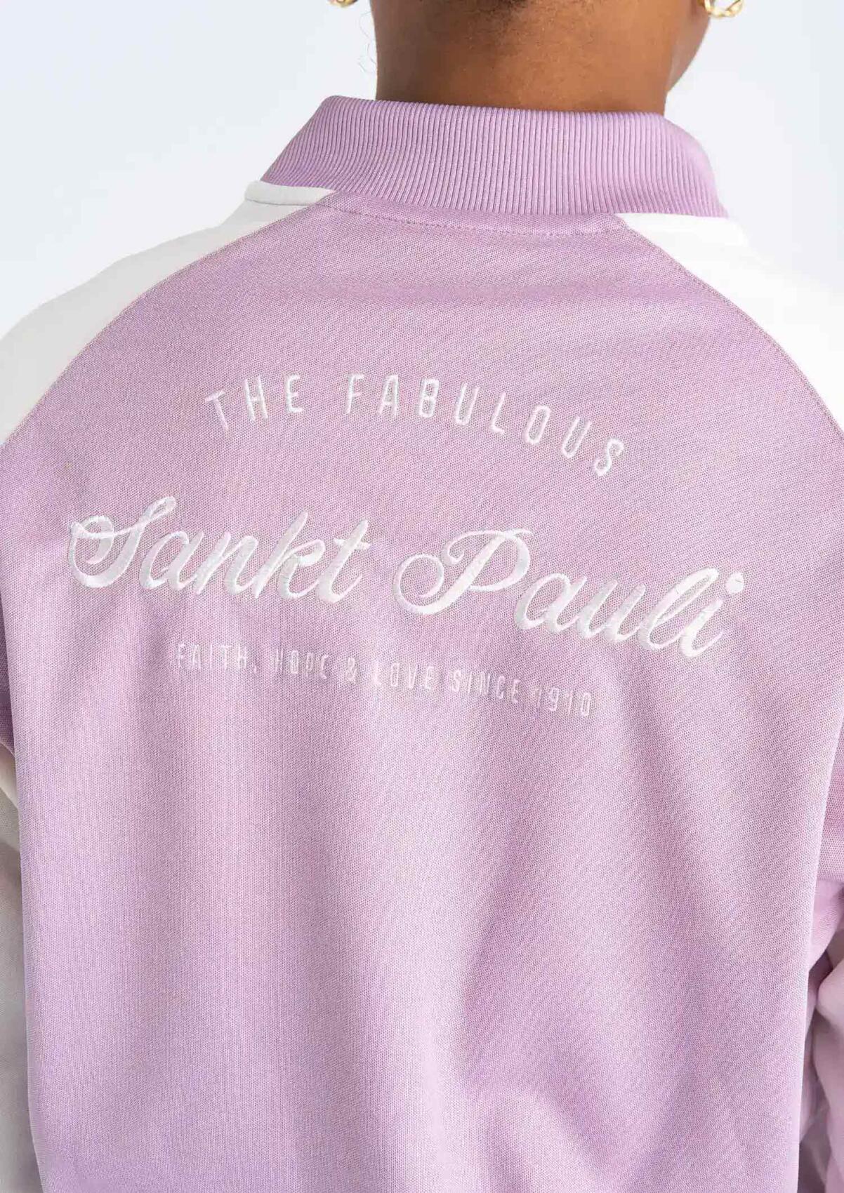 Trainingsjacke  "Classic flieder-weiss"