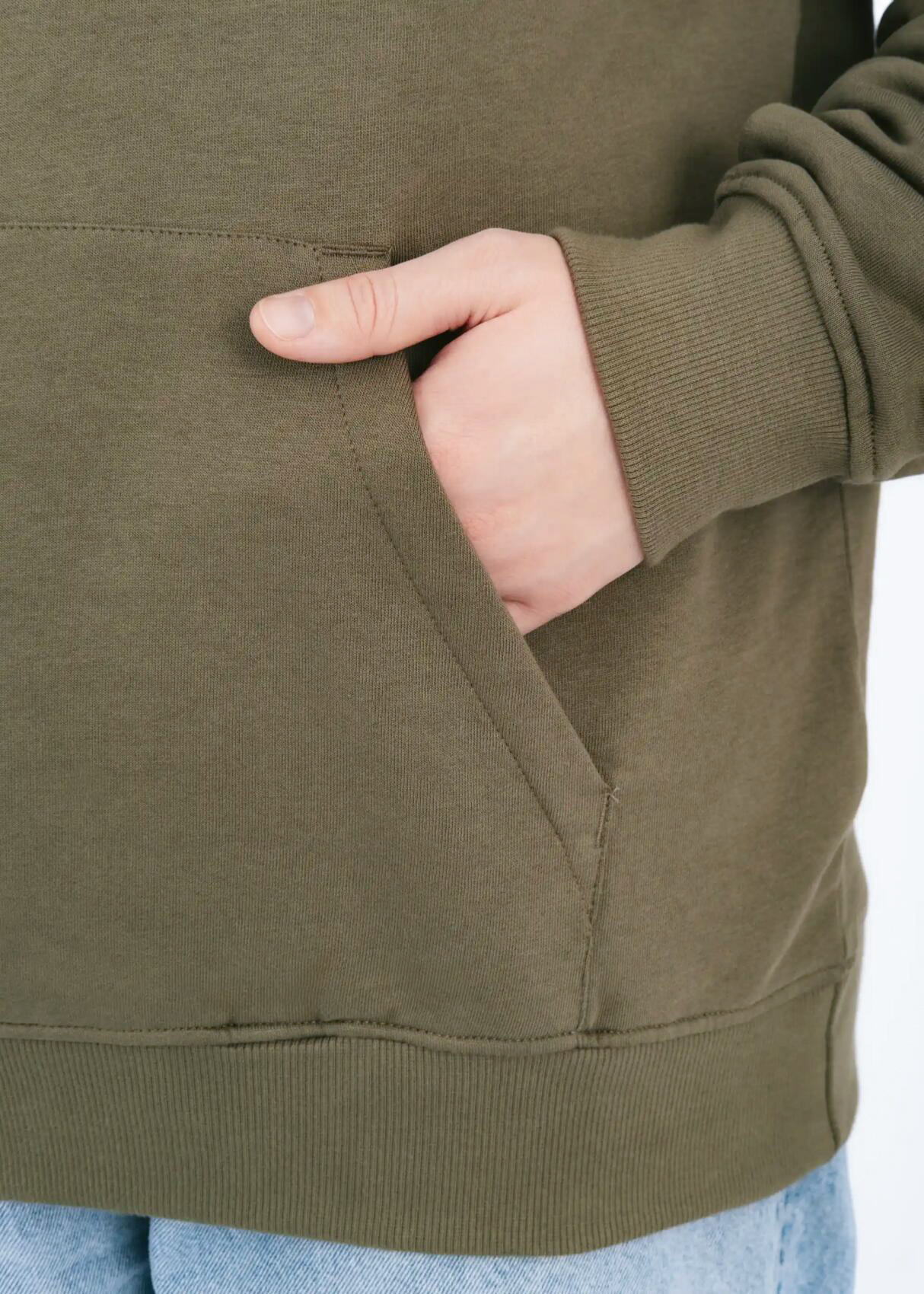 Kapuzenpullover "Black / Olive"