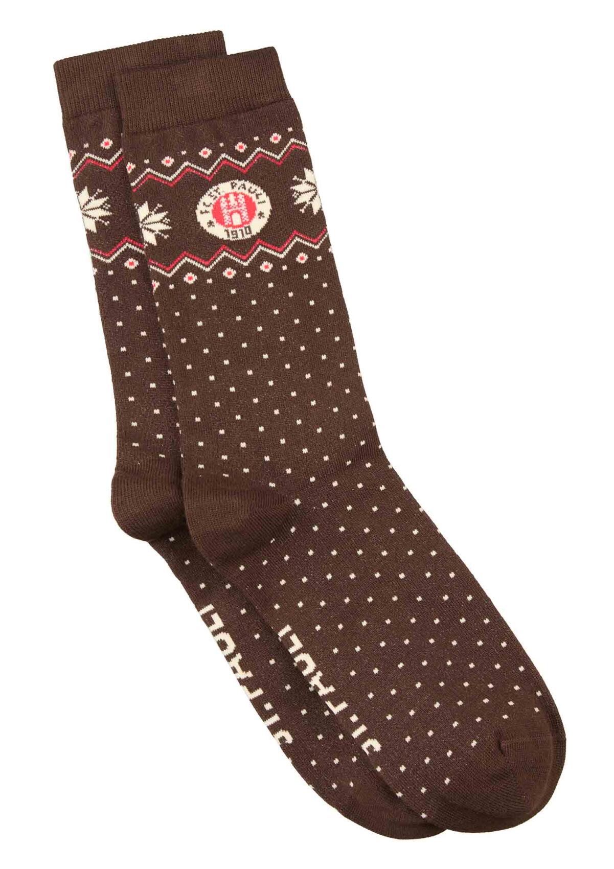 Weihnachtssocke Logo Braun