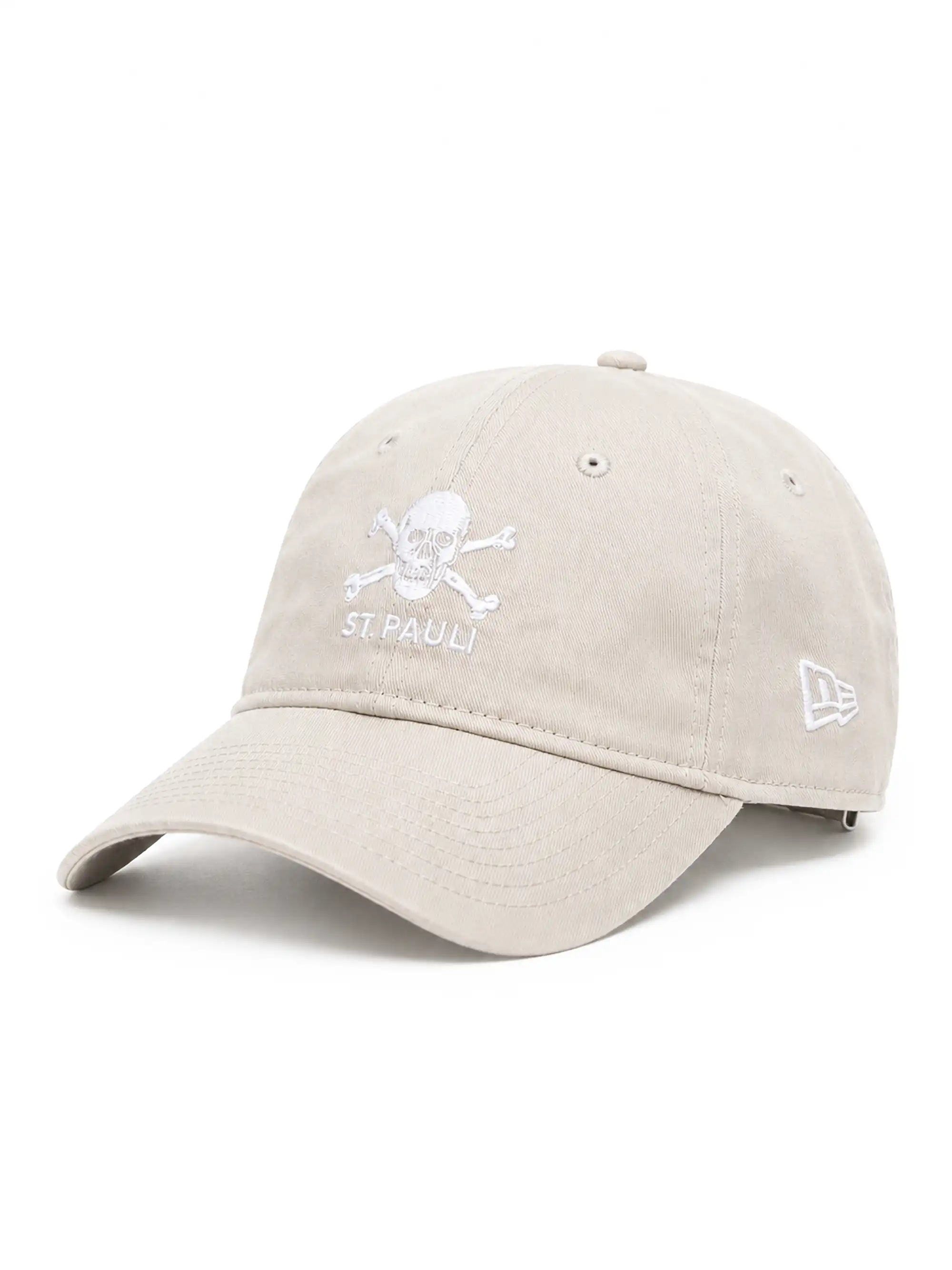New Era Kappe Dad creme Totenkopf