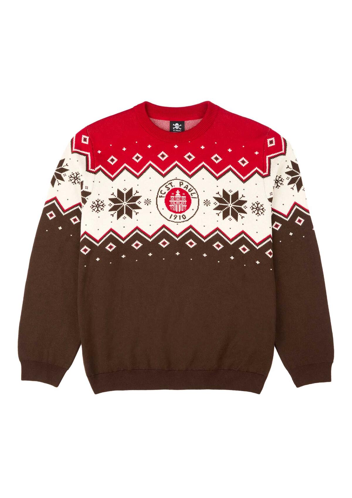 Weihnachtspullover - Logo braun 2025