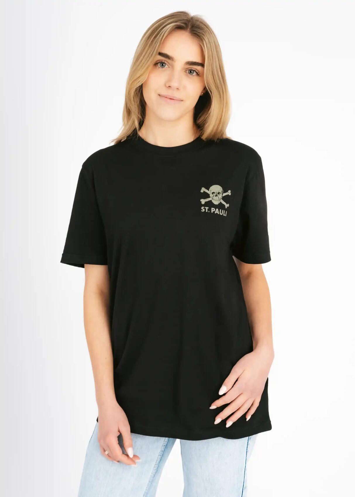 T-Shirt "Black / Olive" schwarz