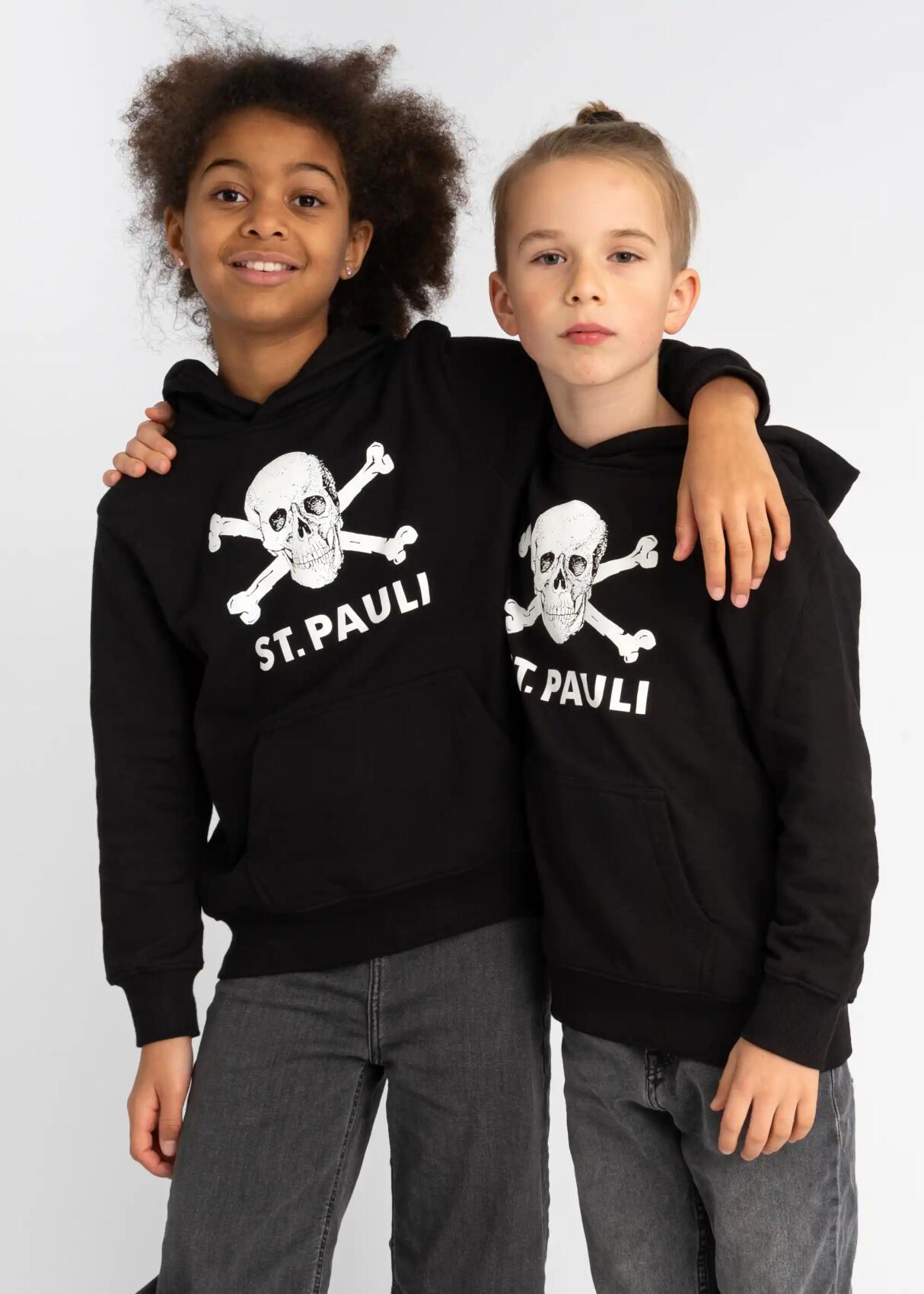 Kinder Kapuzenpullover Totenkopf