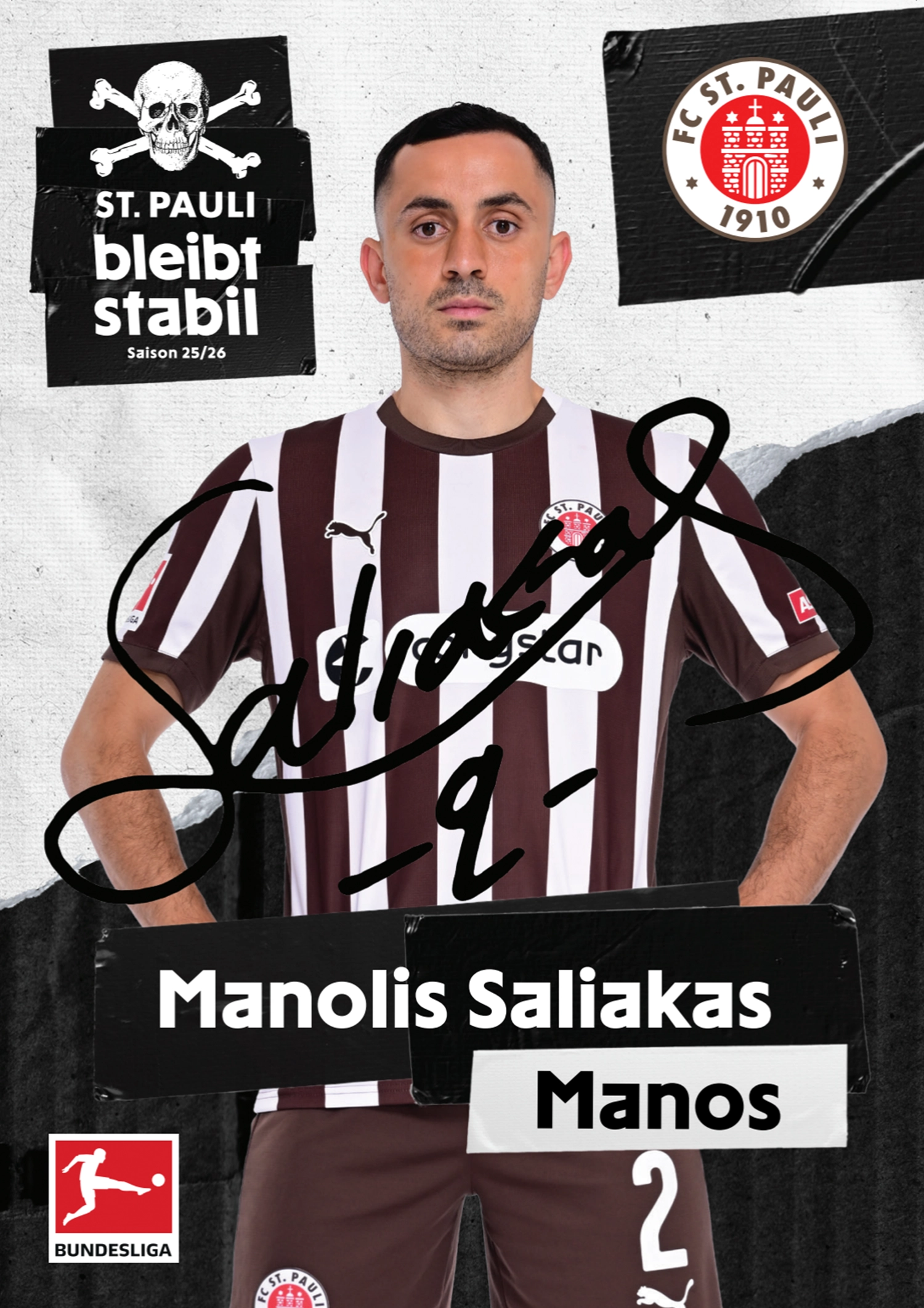 Autogrammkartenset Profis 25-26 signiert