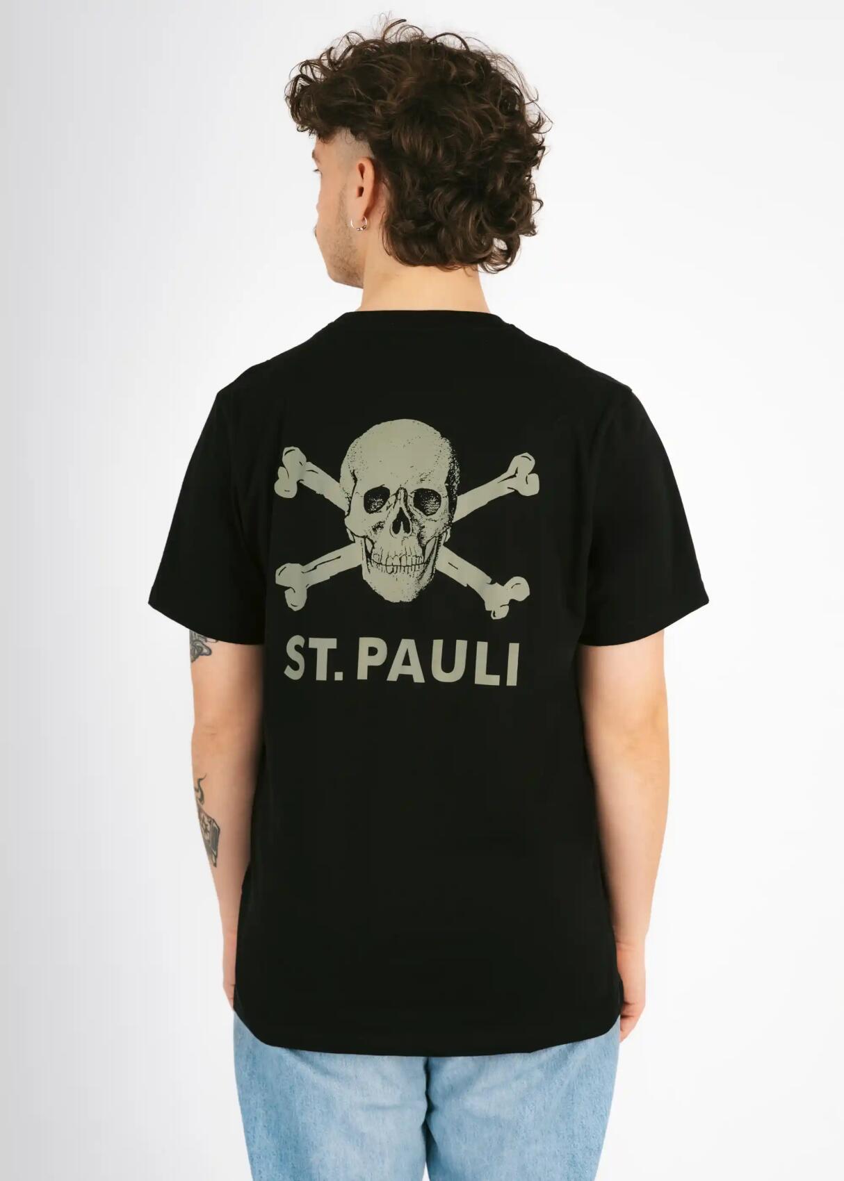 T-Shirt "Black / Olive" schwarz