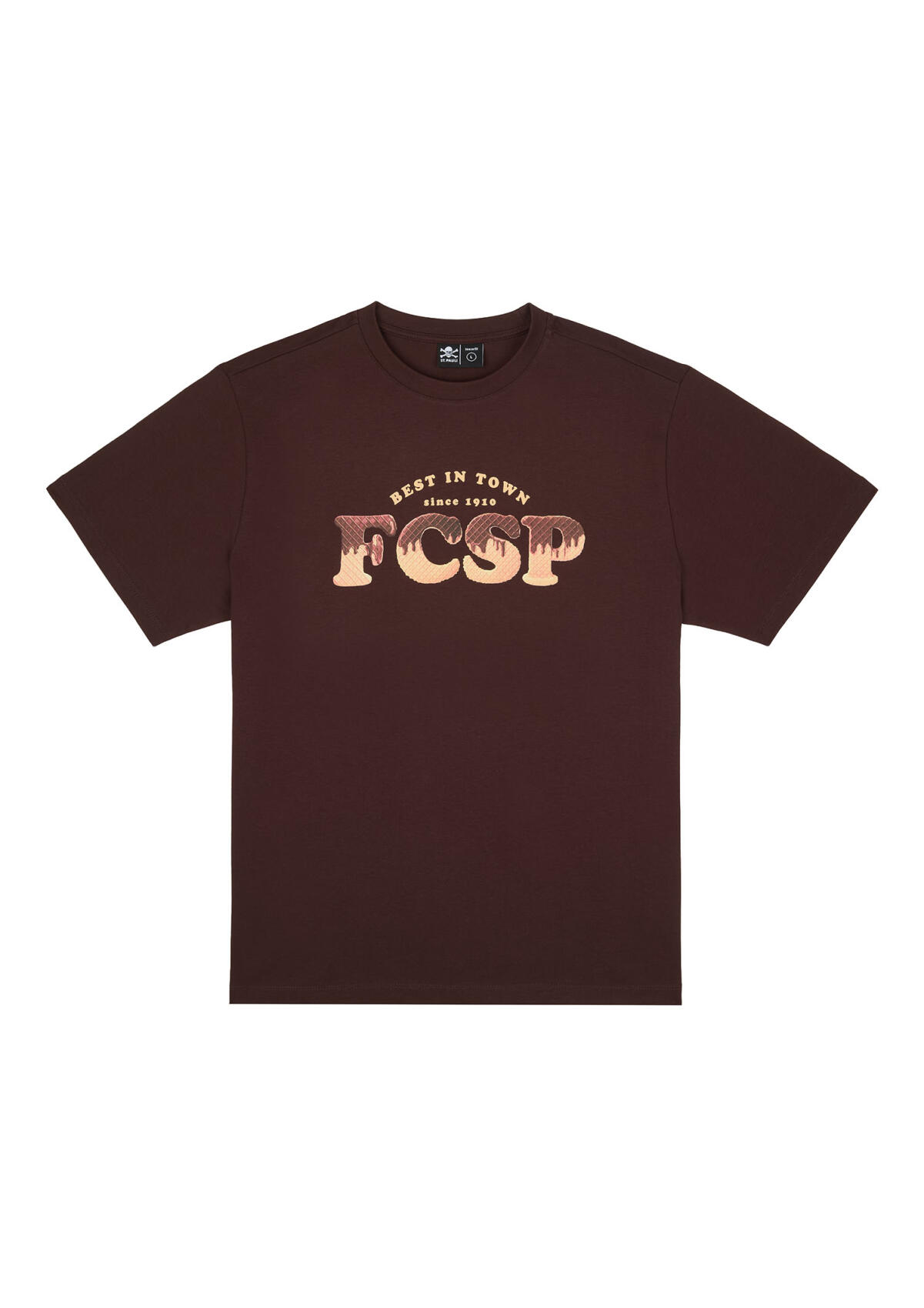 T-Shirt "FÜR ST PAULI" braun