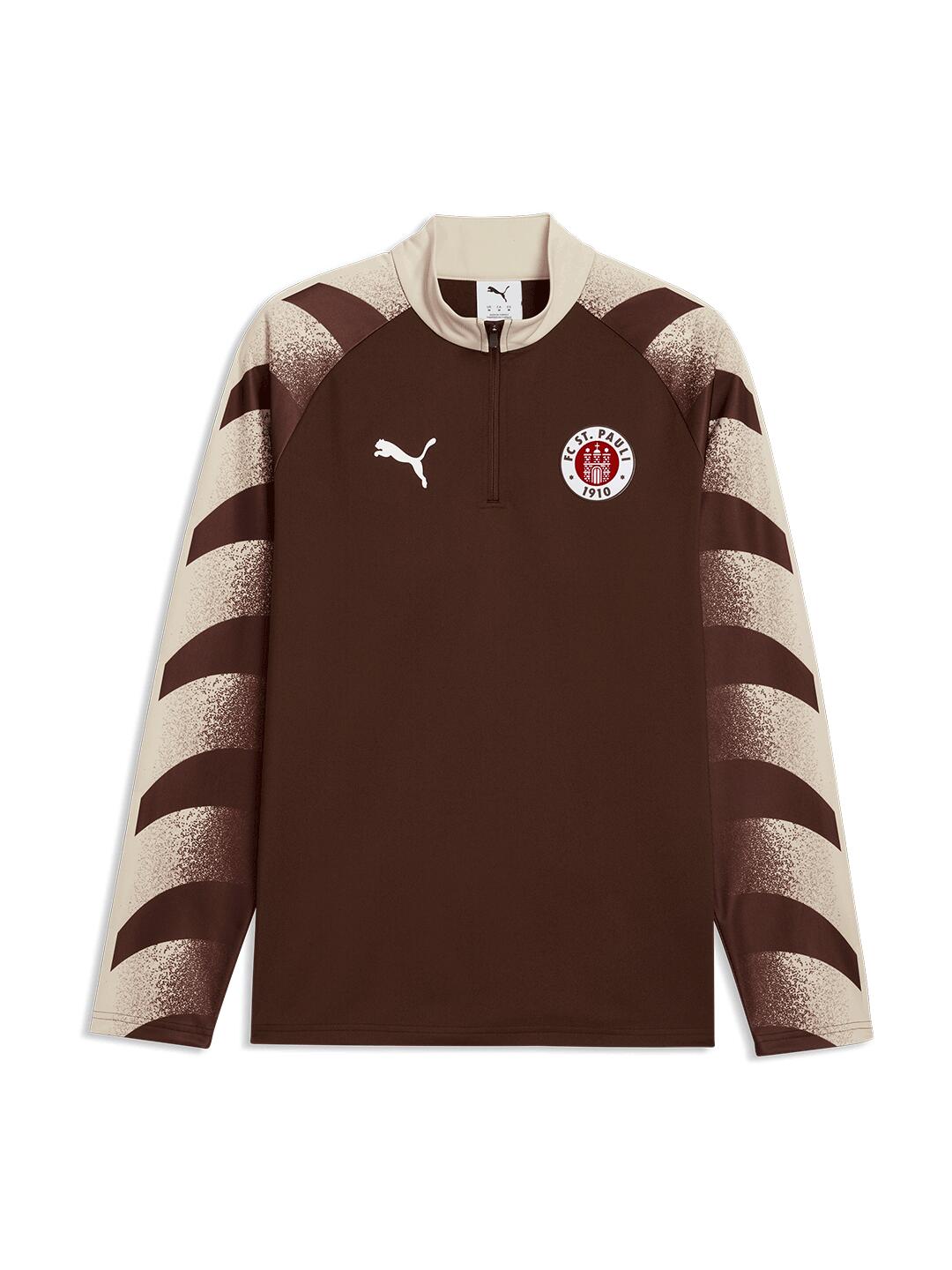 Puma - Kinder Warm Up 1/4 Zip Top brown 2026-27