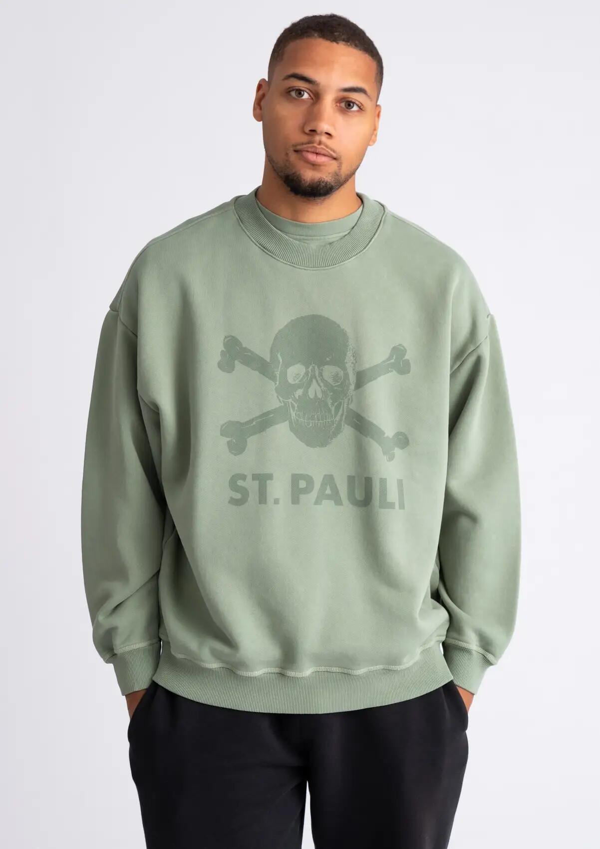 Sweater "Washed Tonal" oliv