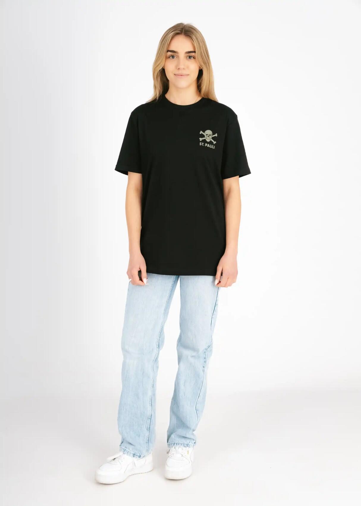 T-Shirt "Black / Olive" schwarz