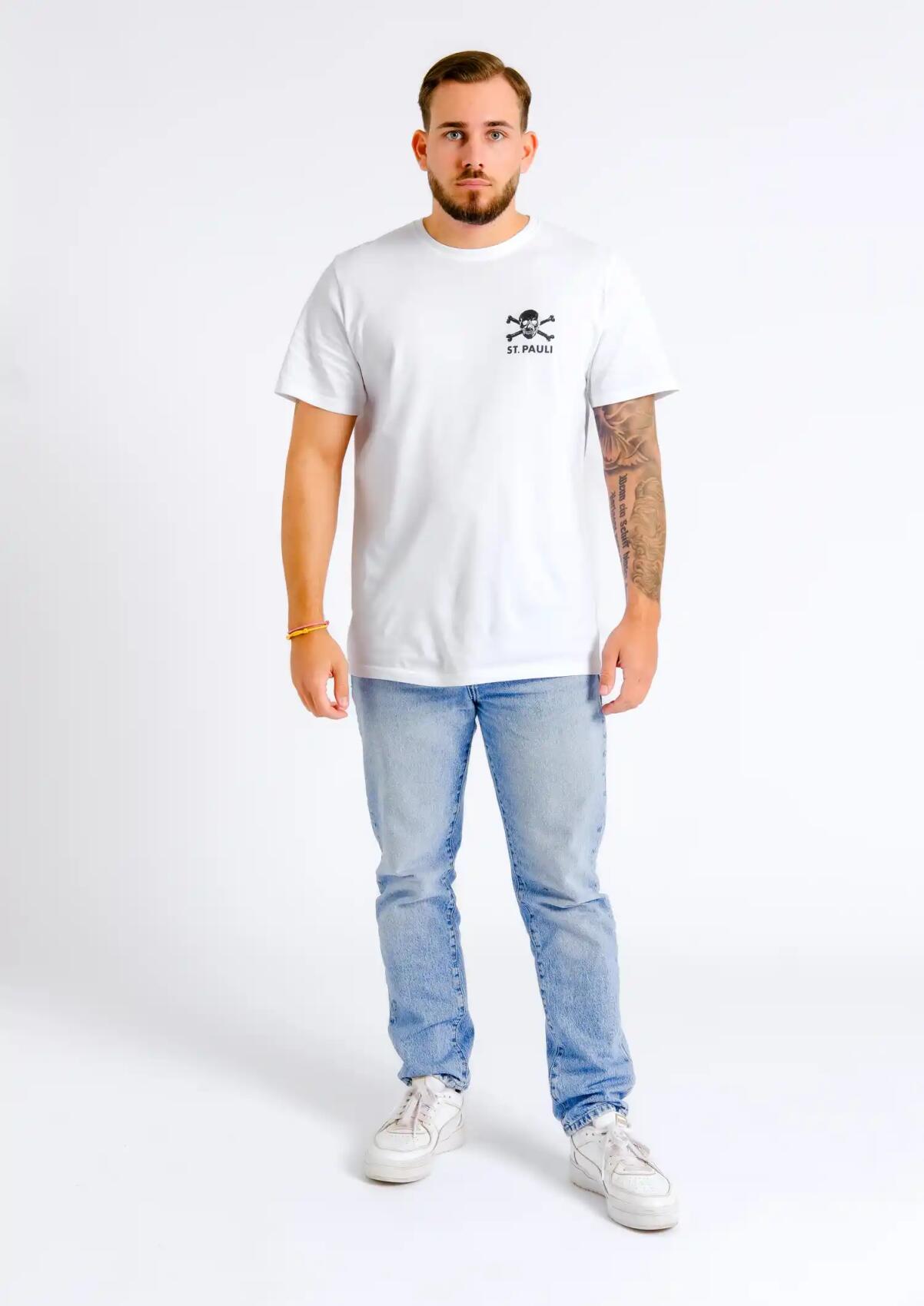 FC St. Pauli T-Shirt Unisex No Place for White Top Short Sleeve 2X FC St. Pauli T-Shirt Unisex No Place for White Top Short Sleeve 2X