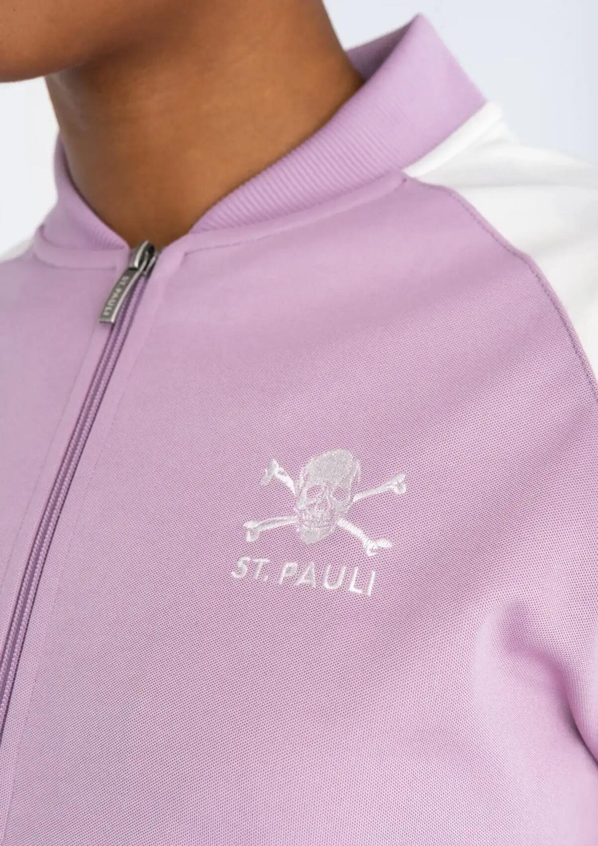 Trainingsjacke  "Classic flieder-weiss"