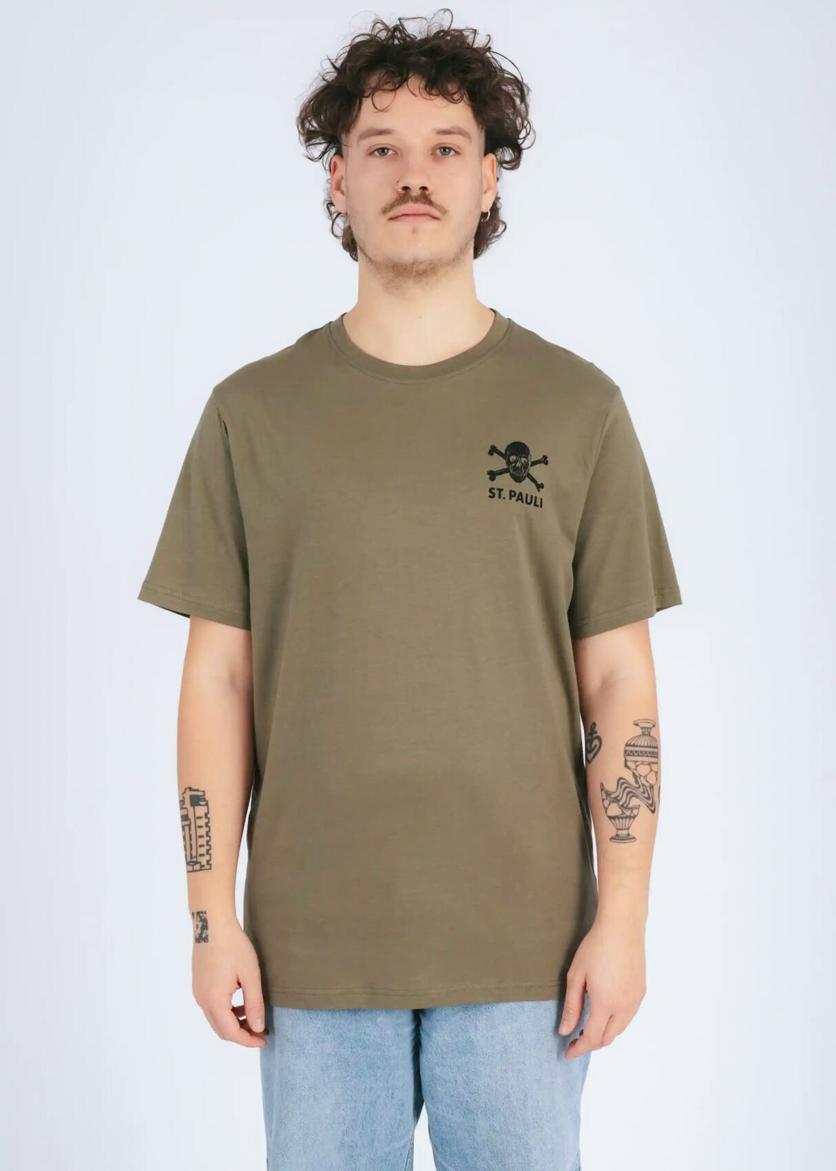 T-Shirt "Black / Olive" oliv