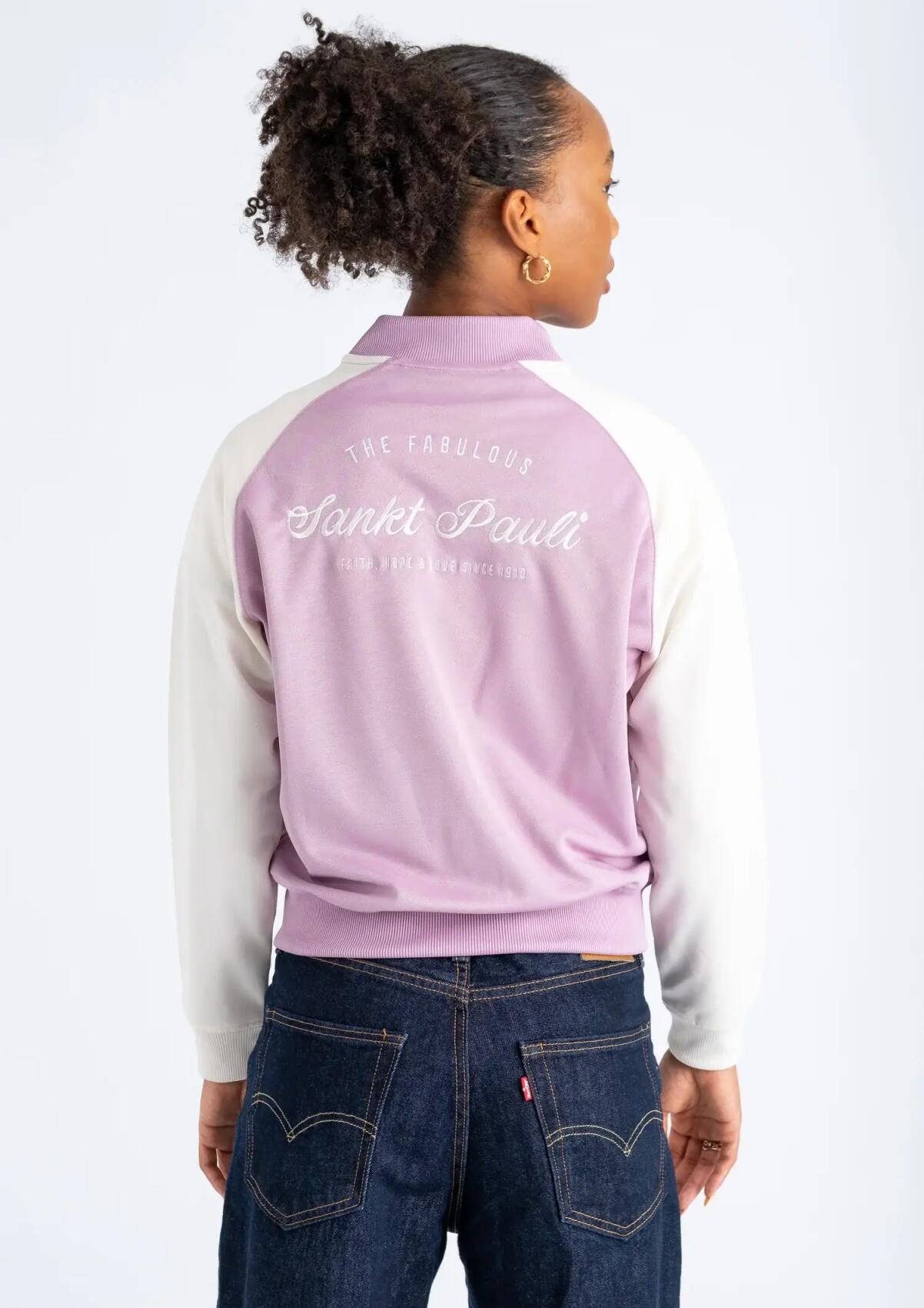 Trainingsjacke  "Classic flieder-weiss"