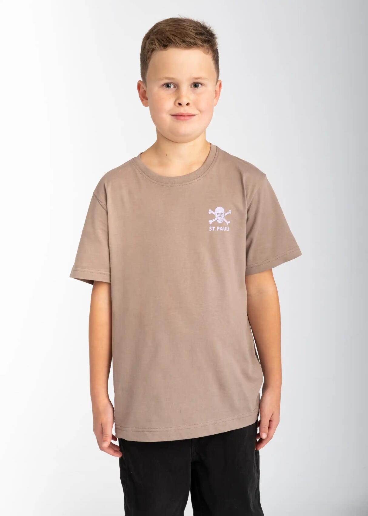 Kinder Tshirt "Allez Allez" hellbraun