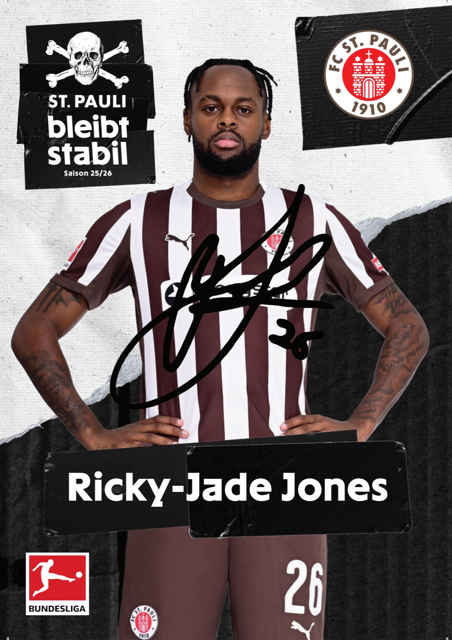 Autogrammkartenset Profis 25-26 signiert