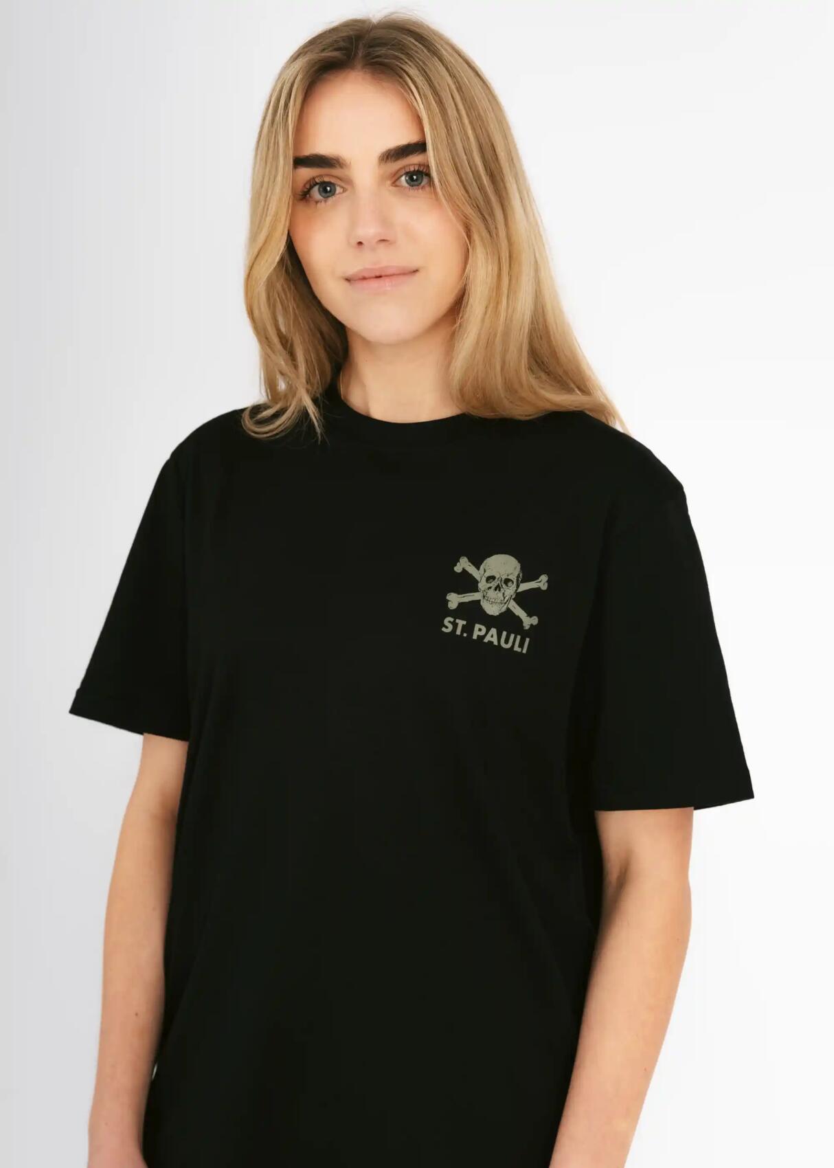 T-Shirt "Black / Olive" schwarz