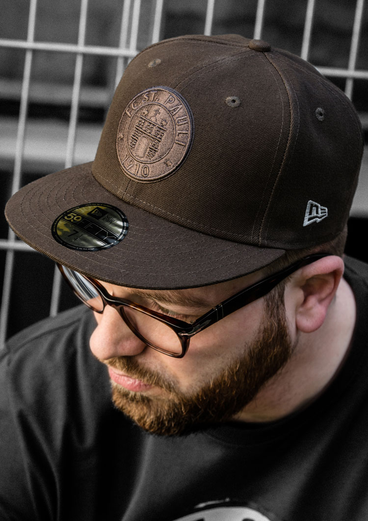 Kappe Logo 59fifty Braun