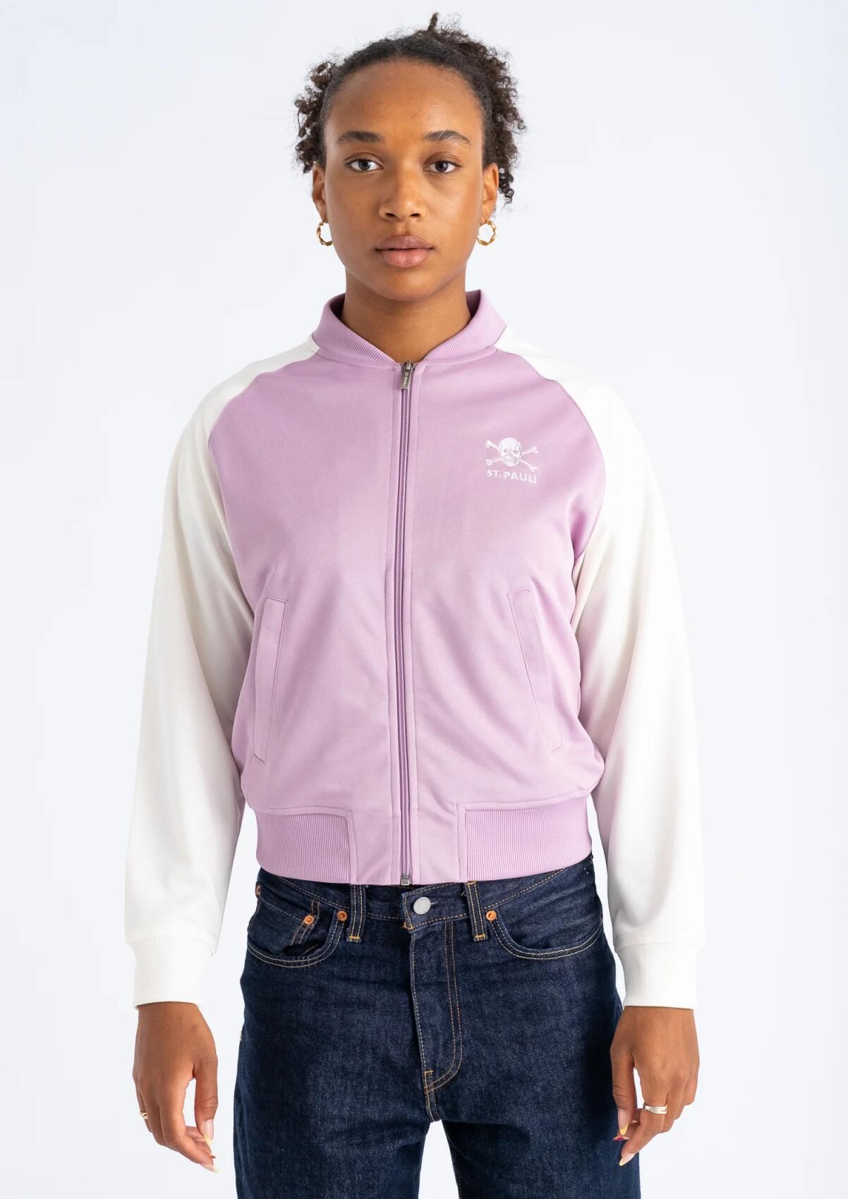 Trainingsjacke  "Classic flieder-weiss"