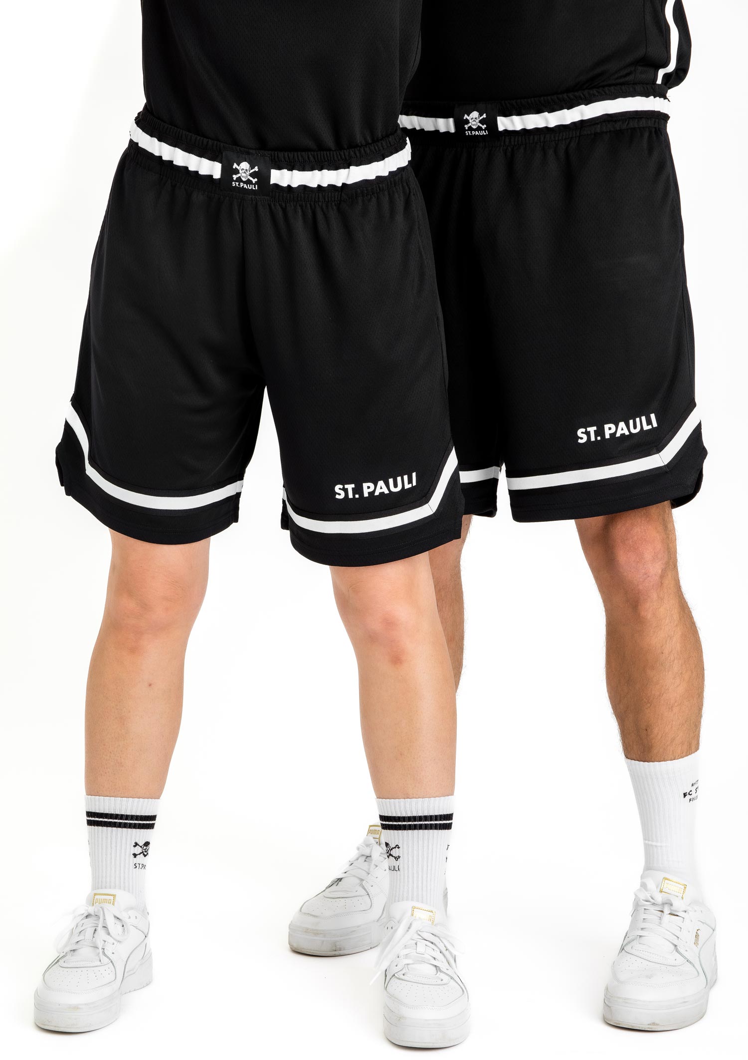 Basketball Shorts Totenkopf schwarz