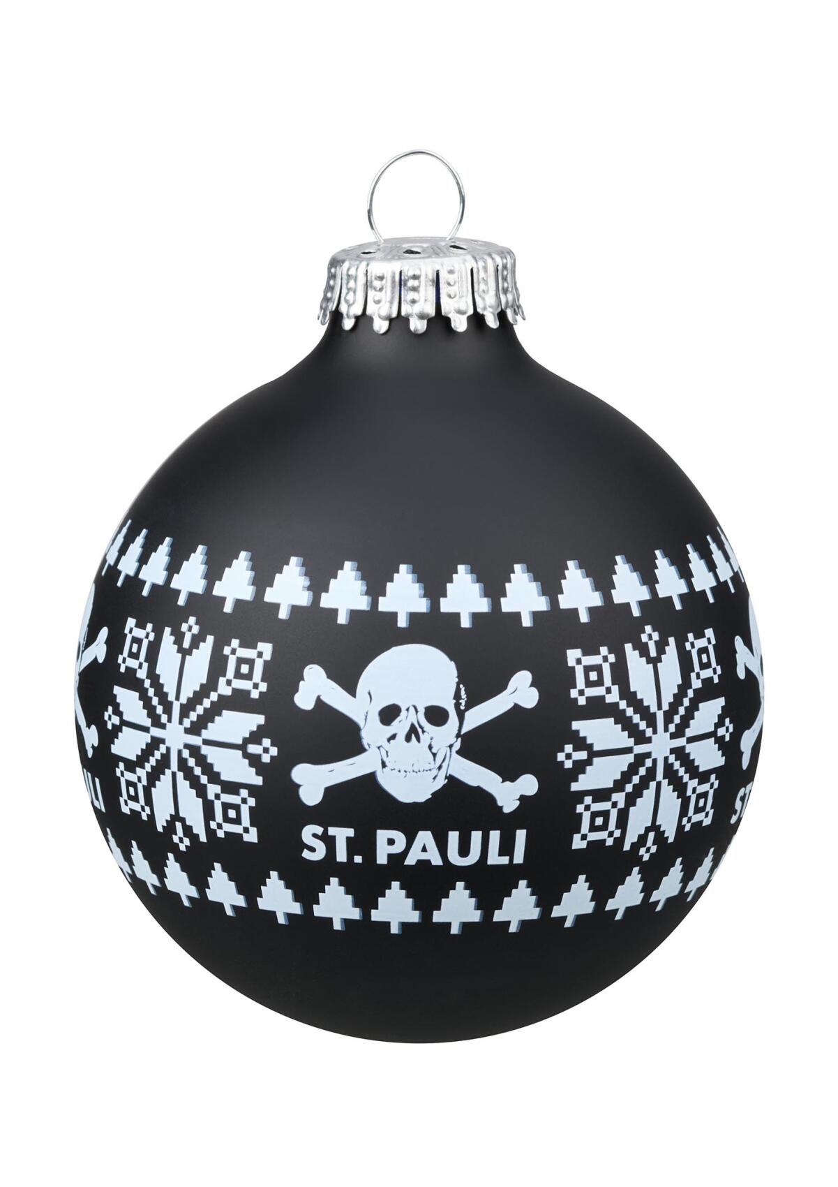 Christbaumkugel Totenkopf - schwarz